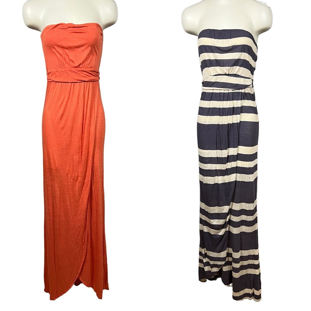 2 Quiksilver Maxi Dresses (XS/S) Strapless Tube Wrap CoverUp Beach